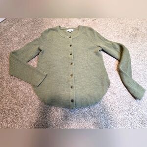 Madewell Button Front Cardigan Light Green Ladies XXS